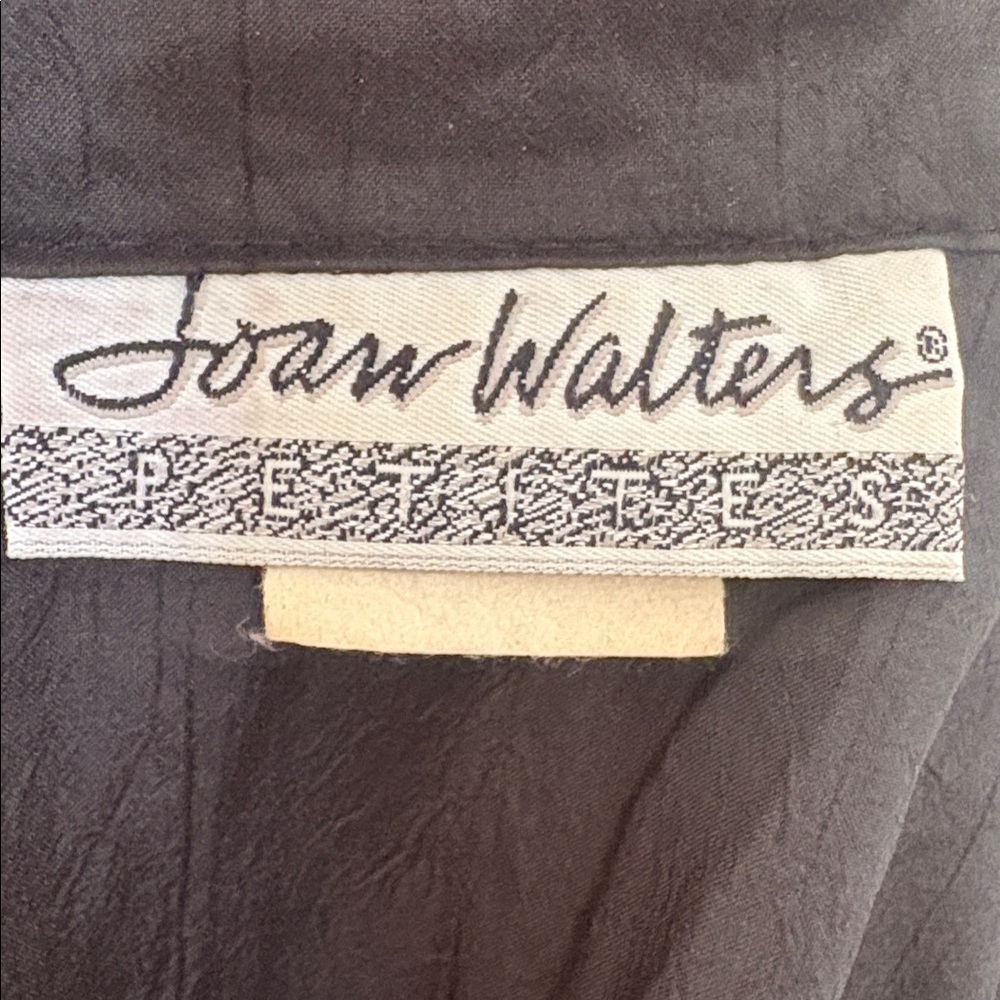 Vintage 80s 90s Joan Walters Black Jumpsuit w Shoulder Pads Elastic Waistband - Picture 4 of 5